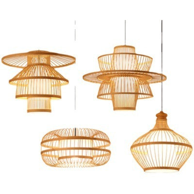 Chinese Bamboo Wicker Pendant Light