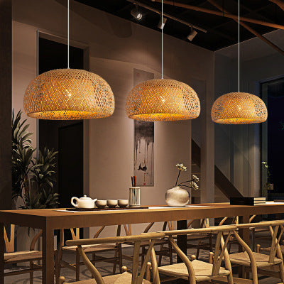 Bamboo Woven Pastoral Chandelier