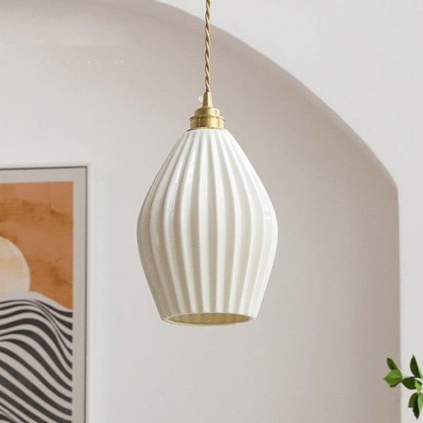 Alabaster Groove Pendant Light