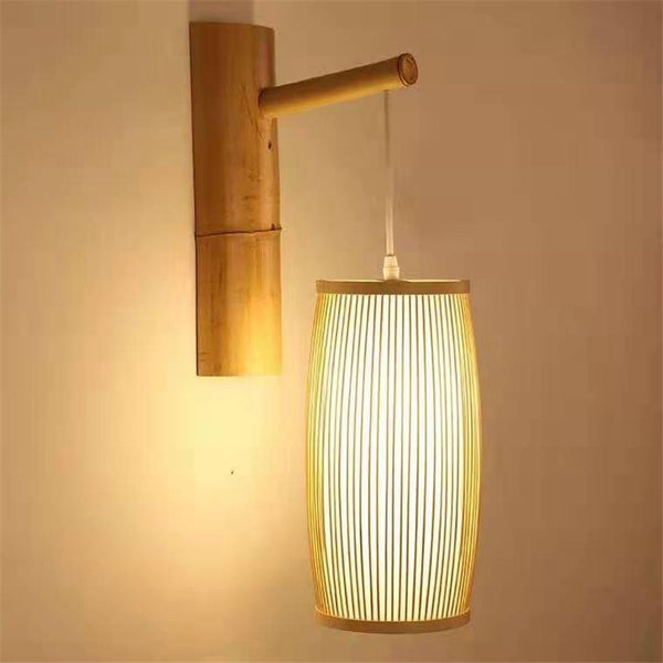 Southeast Asian Bamboo Plait Lamp