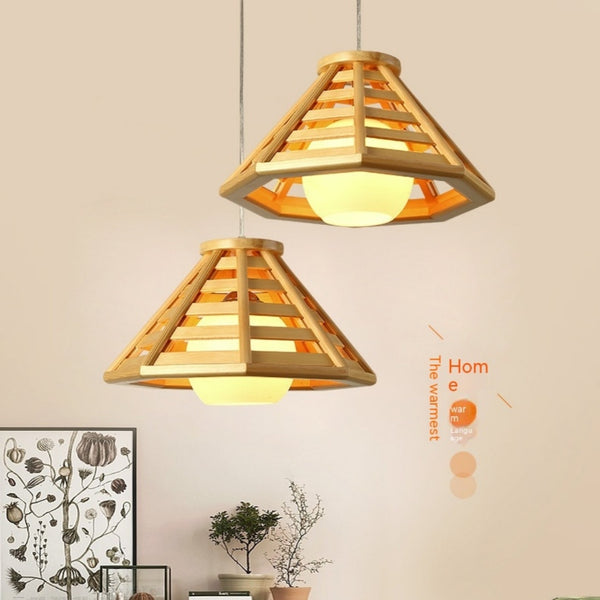 Modern Bamboo Woven Ceiling Lamp